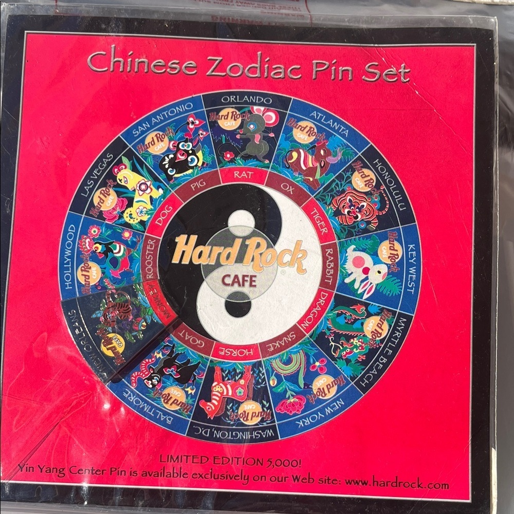 Hard Rock Cafe Zodiac Pin Collection - Red and Black